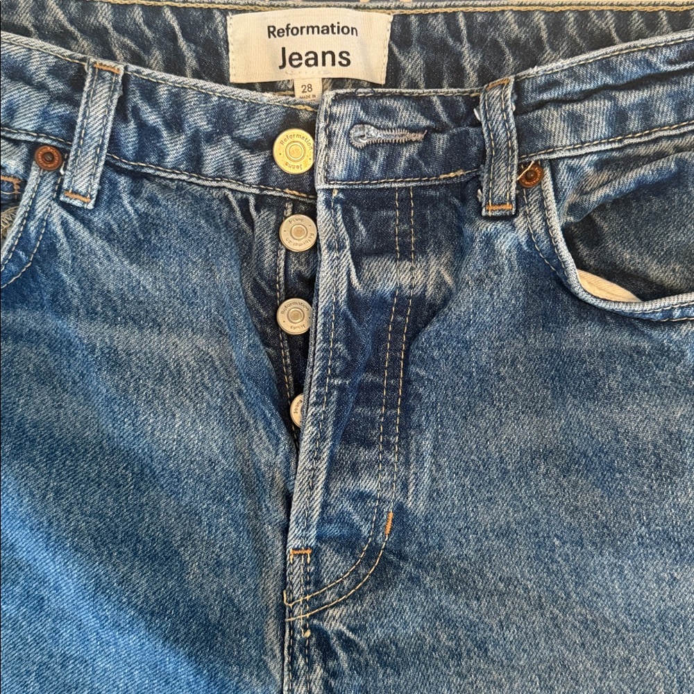 Reformation Cynthia High Rise Straight Jeans - Picture 5 of 7